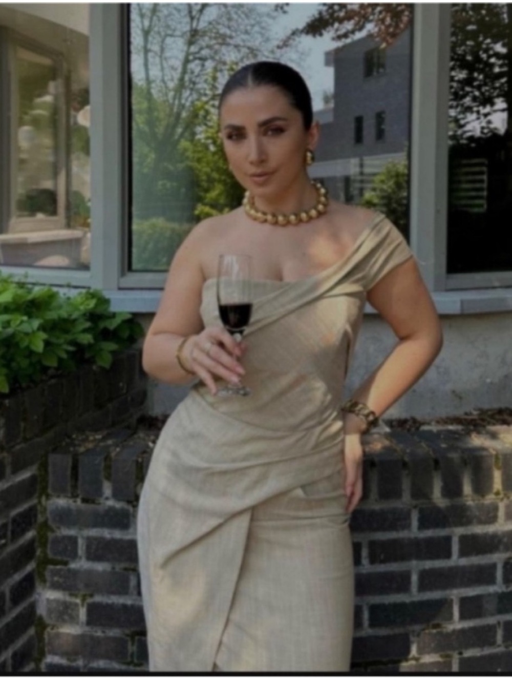 NWT Zara Asymmetrical MIDI Dress